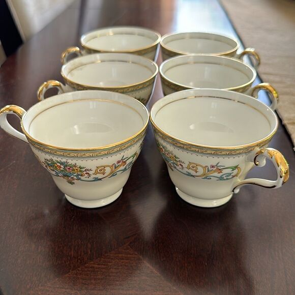 AYNSLEY Henley (6) Bone China Tea Cups - Picture 1 of 5